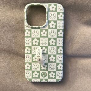 Loopy Case Floral and Smiley Green Phone Cover